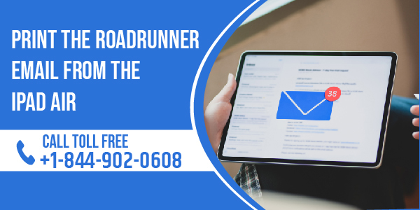 Print the Roadrunner email from the Ipad Air